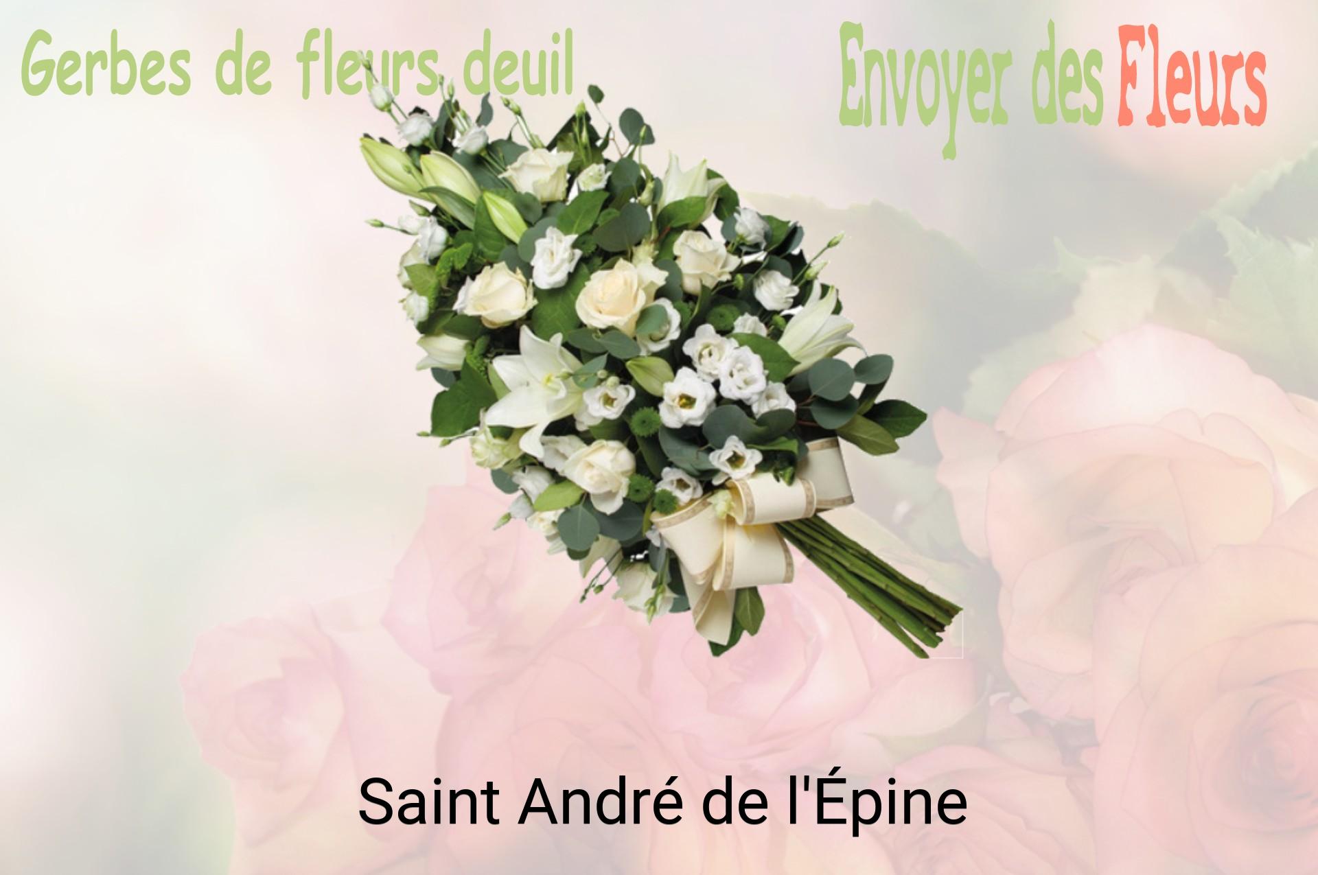 Gerbe de fleurs de deuil livrée à Saint-André-de-l'Épine